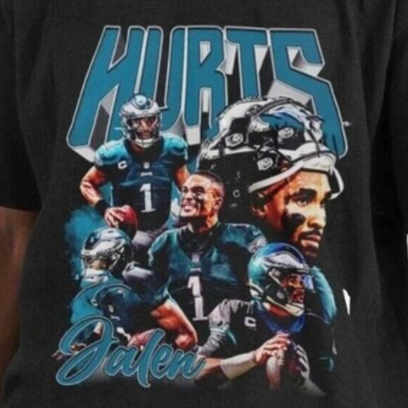 Jalen Hurts 90s Eagles NFL Football T-Shirt Philadelphia Team Graphic Fan Gif 05 - Picture 2 of 5